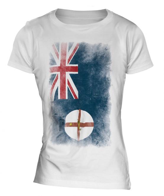 New South Wales Faded Flag Ladies T-Shirt