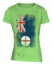 New South Wales Faded Flag Ladies T-Shirt