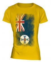 Queensland Faded Flag Ladies T-Shirt