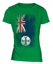 Queensland Faded Flag Ladies T-Shirt