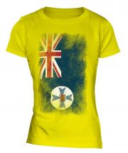 Queensland Faded Flag Ladies T-Shirt