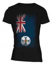 Queensland Faded Flag Ladies T-Shirt