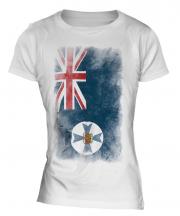 Queensland Faded Flag Ladies T-Shirt
