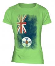 Queensland Faded Flag Ladies T-Shirt