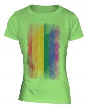 Gay Pride Faded Flag Ladies T-Shirt