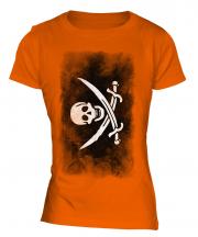 Pirate Faded Flag Ladies T-Shirt
