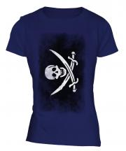 Pirate Faded Flag Ladies T-Shirt