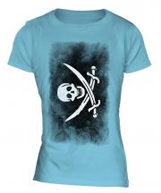 Pirate Faded Flag Ladies T-Shirt
