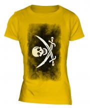 Pirate Faded Flag Ladies T-Shirt