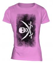 Pirate Faded Flag Ladies T-Shirt
