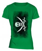 Pirate Faded Flag Ladies T-Shirt