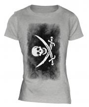Pirate Faded Flag Ladies T-Shirt