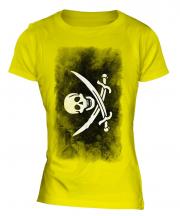 Pirate Faded Flag Ladies T-Shirt