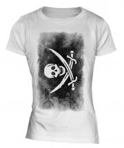 Pirate Faded Flag Ladies T-Shirt