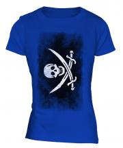 Pirate Faded Flag Ladies T-Shirt