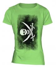 Pirate Faded Flag Ladies T-Shirt