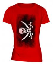 Pirate Faded Flag Ladies T-Shirt