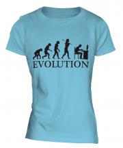 Computer Geek Evolution Ladies T-Shirt