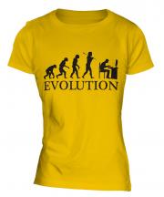 Computer Geek Evolution Ladies T-Shirt