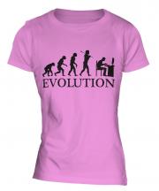 Computer Geek Evolution Ladies T-Shirt
