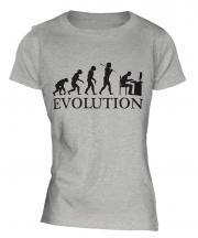 Computer Geek Evolution Ladies T-Shirt