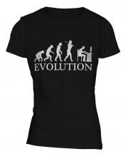 Computer Geek Evolution Ladies T-Shirt