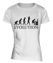Computer Geek Evolution Ladies T-Shirt