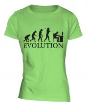 Computer Geek Evolution Ladies T-Shirt