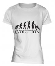 Mum With Pushchair Evolution Ladies T-Shirt