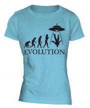 Ufo Invasion Evolution Ladies T-Shirt