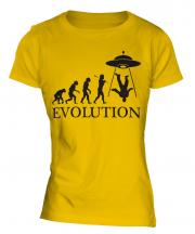 Ufo Invasion Evolution Ladies T-Shirt