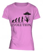Ufo Invasion Evolution Ladies T-Shirt