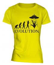 Ufo Invasion Evolution Ladies T-Shirt