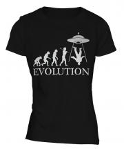 Ufo Invasion Evolution Ladies T-Shirt