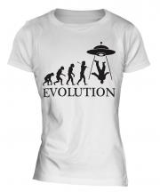 Ufo Invasion Evolution Ladies T-Shirt