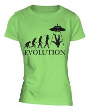 Ufo Invasion Evolution Ladies T-Shirt