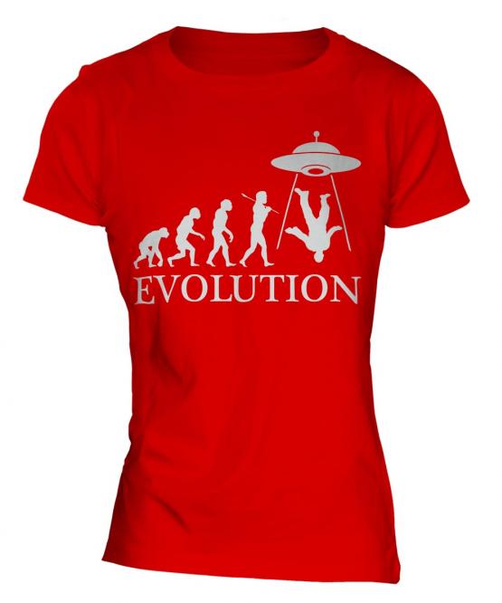 Ufo Invasion Evolution Ladies T-Shirt