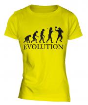 American Football Quarterback Evolution Ladies T-Shirt