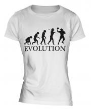 American Football Quarterback Evolution Ladies T-Shirt