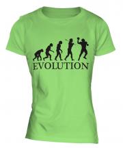 American Football Quarterback Evolution Ladies T-Shirt