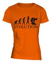 Television Cameraman Evolution Ladies T-Shirt