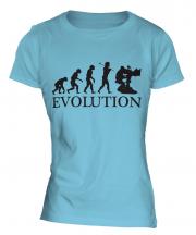 Television Cameraman Evolution Ladies T-Shirt