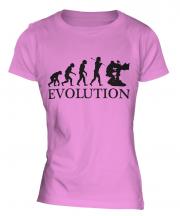 Television Cameraman Evolution Ladies T-Shirt