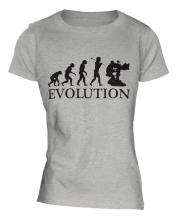 Television Cameraman Evolution Ladies T-Shirt