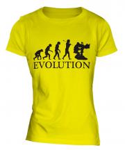 Television Cameraman Evolution Ladies T-Shirt