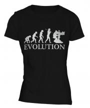 Television Cameraman Evolution Ladies T-Shirt