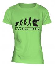 Television Cameraman Evolution Ladies T-Shirt
