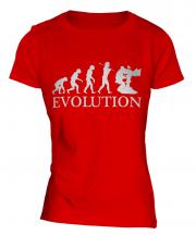 Television Cameraman Evolution Ladies T-Shirt