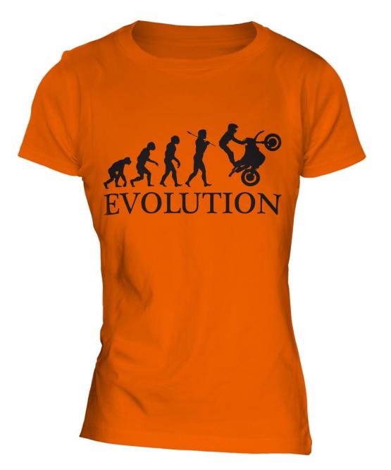 Motorbike Stunt Rider Evolution Ladies T-Shirt
