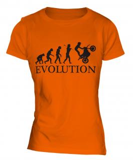 Motorbike Stunt Rider Evolution Ladies T-Shirt